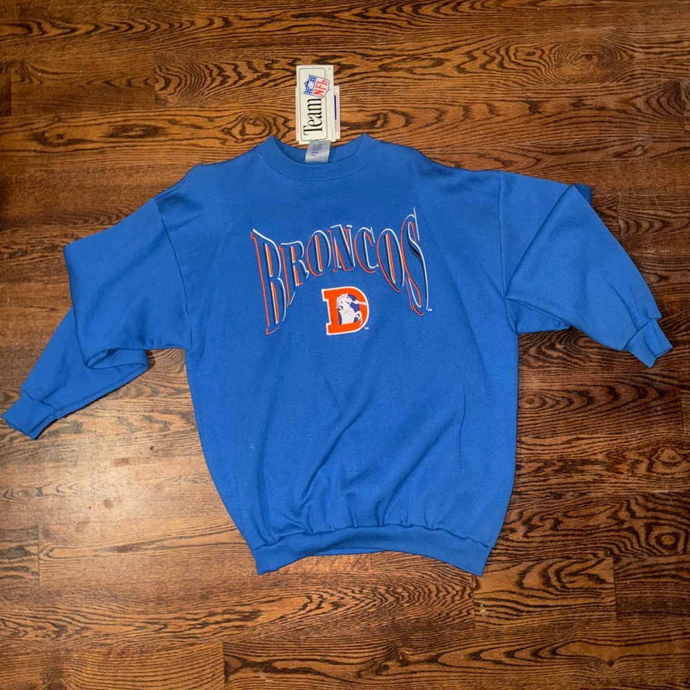 Vintage Denver Broncos Logo 7 Crewneck Sz Large